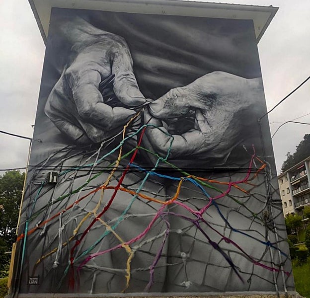 El mural de Lian en Ondarroa