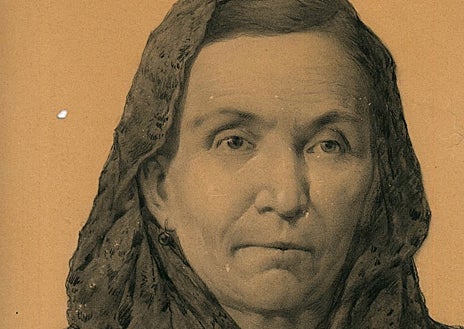 Imagen secundaria 1 - La familia de Elías García Martínez, durante uno de sus veraneos en Borja. Detalle de un retrato al carboncillo del pintor y autorretrato del mismo