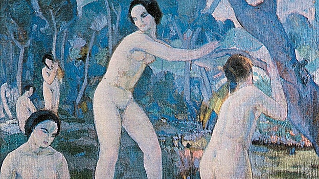 Roberto Fernández Balbuena. 'Bañistas azules', 1924. Detalle