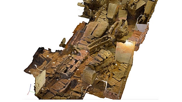 Representación en 3D de una de las zonas estudiadas