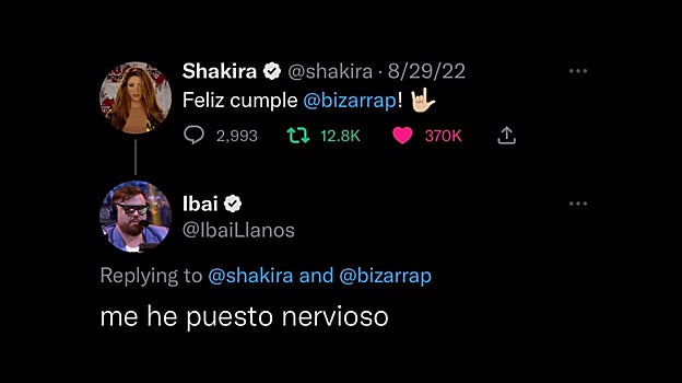 Shakira felicita a Bizarrap por su cumpleaños y hace saltar todas las alarmas de los fans, incluido Ibai Llanos