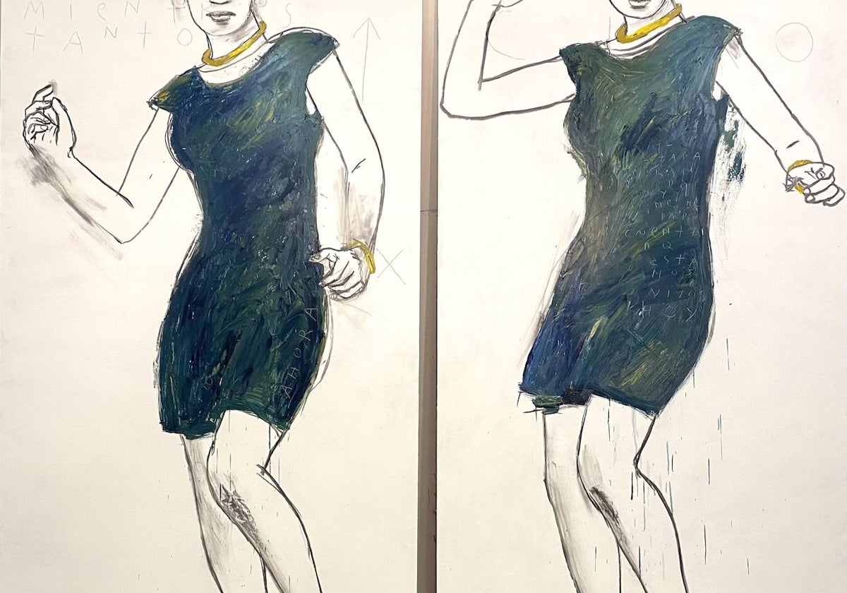 Dos de los dibujos de 'Recalculando', propuesta de Javier de Juan