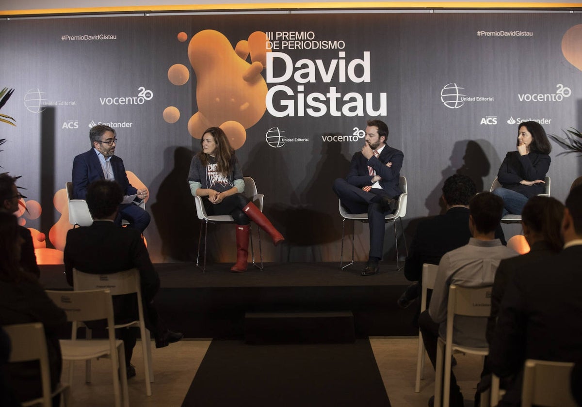 De izquierda a derecha, Jesús García Calero, Rebeca Argudo, Jorge Bustos y Rosa Belmonte