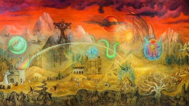 Leonora Carrington. 'El mundo mágico de los mayas', 1964. Detalle.