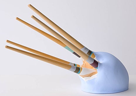 Imagen secundaria 1 - en las imágenes, distintas propuestas del alcalaíno para la exposición en la galería madrileña