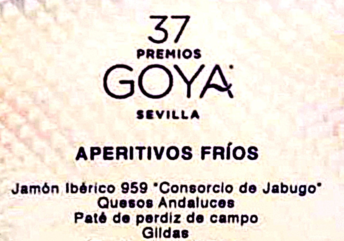 Los aperitivos de los Goya dan que hablar en redes