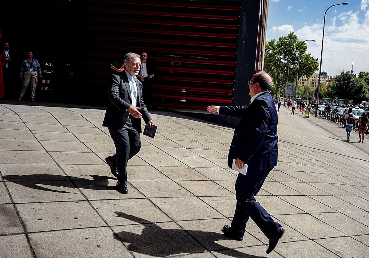 Manuel Borja-Villel y Miquel Iceta, en una imagen de archivo