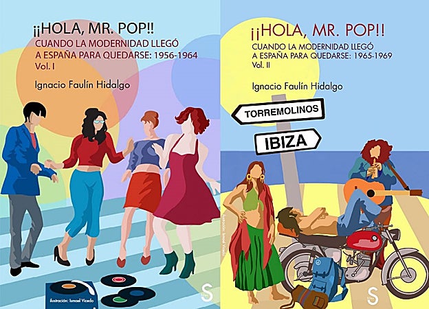 Portadas de los dos volúmenes de 'Hola, Mr.Pop'