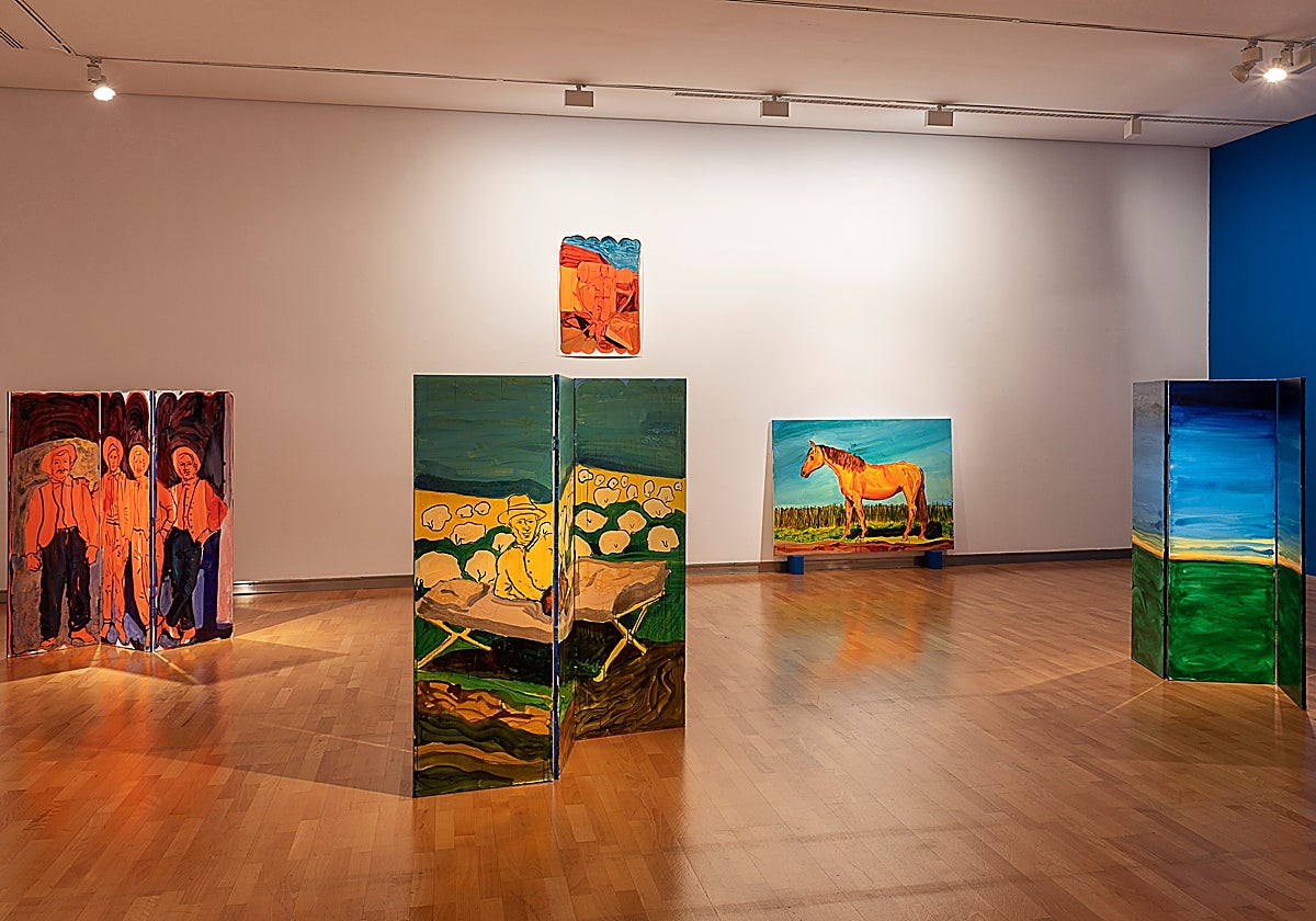 Detalle del montaje dela muestra salmantina