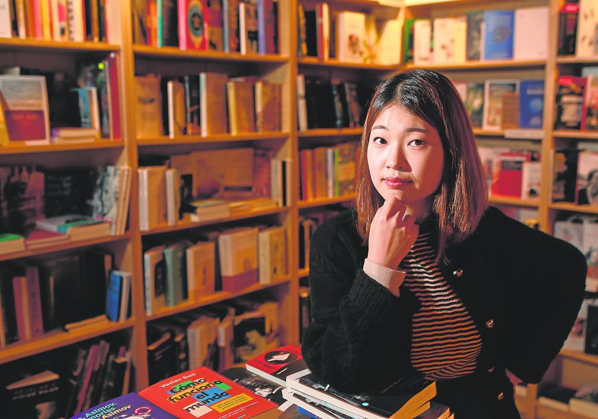 La escritora coreana Kim Cho-yeop, en Madrid.