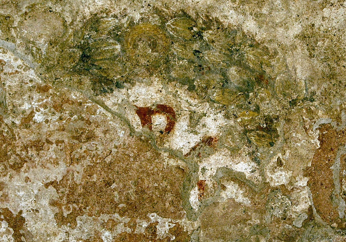 El crismón pintado en la sala subterránea de la 'domus' de la Puerta de la Villa