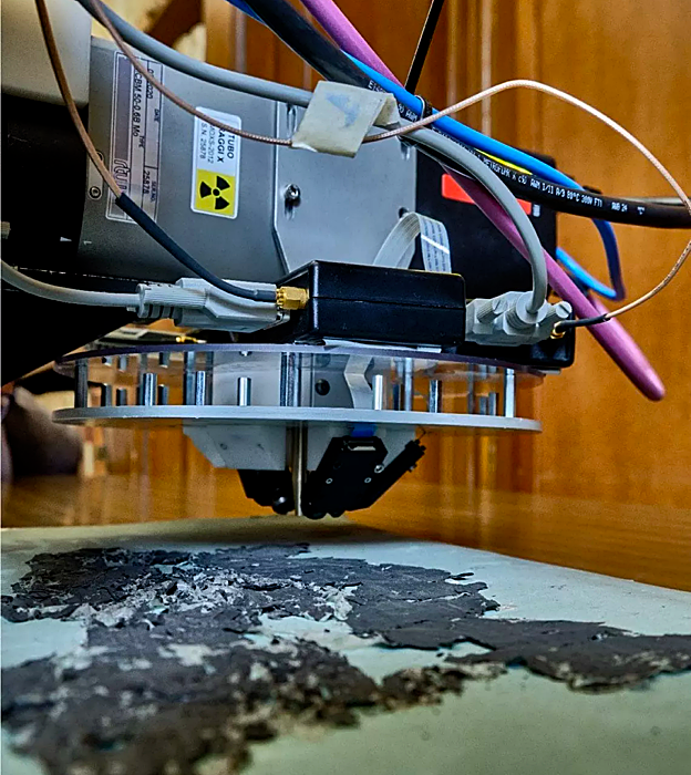 La presencia de varios tipos de retículas se ha detectado gracias a la fluorescencia de rayos X