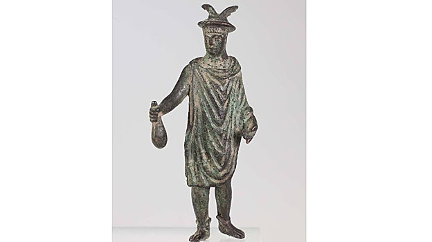 El dios Hermes/Mercurio con una bursa