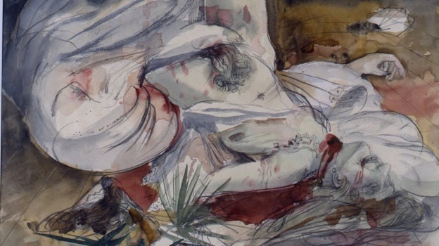 Detalle de 'Scene II', de Otto Dix