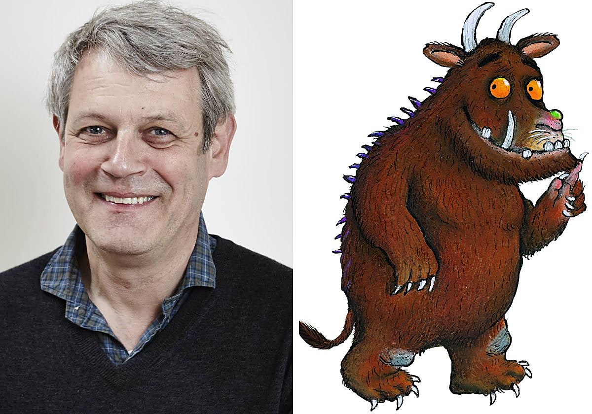 Axel Scheffler junto a su criatura más famosa, el Grúfalo