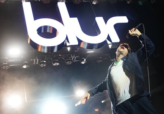 El cantante de Blur, Damon Alban, durante el Primavera Sound de Barcelona