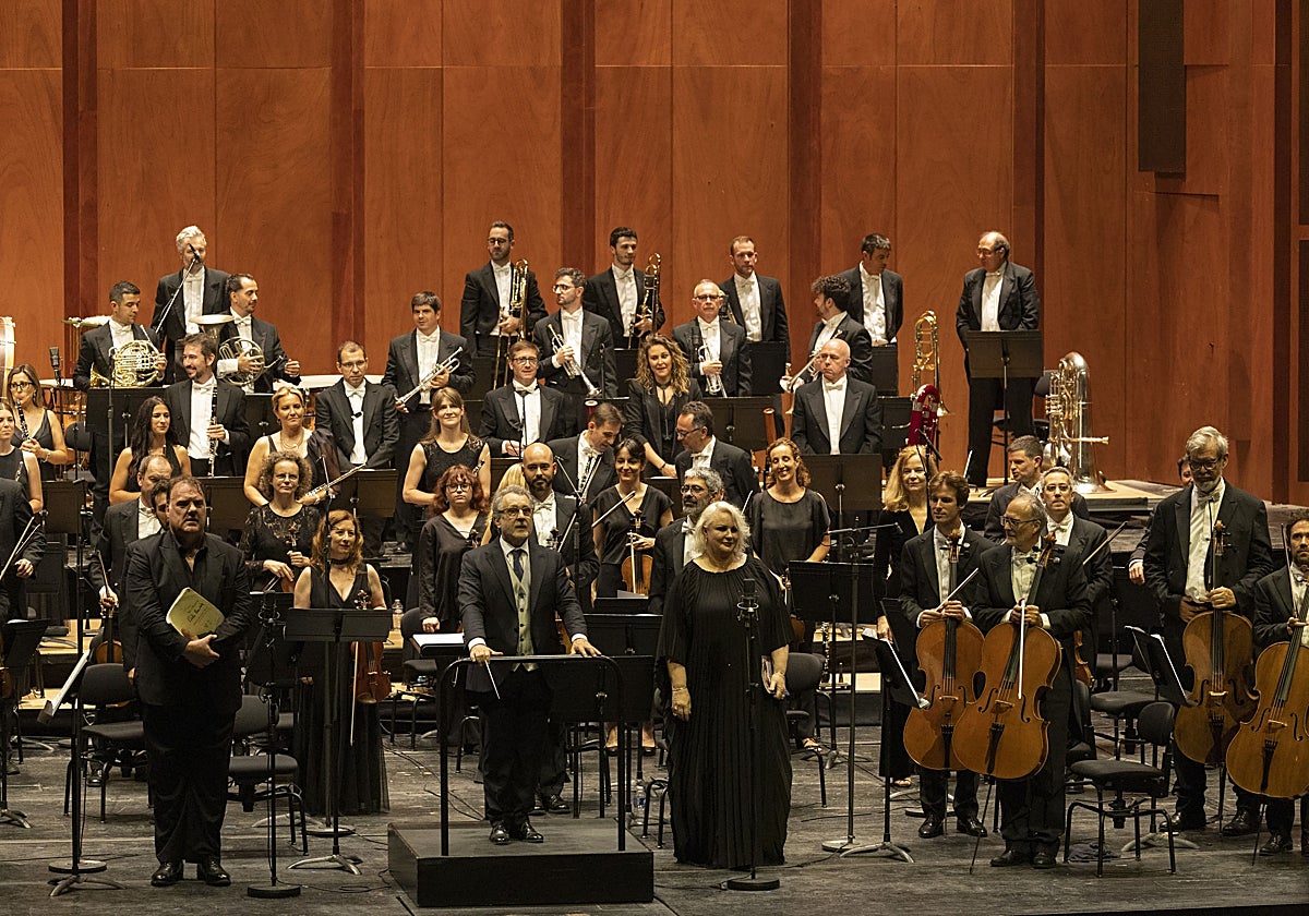 Terfel, Pons y Theorin al final del concierto en la Ópera de París