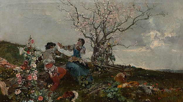 Joaquín Sorolla. 'El beso de Fausto', 1887. Colección Masaveu