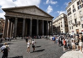 El Panteón, el monumento más visitado de Italia comienza a cobrar a los turistas: «Estamos locos por verlo»