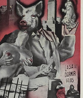 Imagen secundaria 2 - Sobre estas líneas, grabado de Max Ernst y obra de 'Los diez mandamientos', de Josep Renau. piezas de la colección del TEA presentes en la exposición. Arriba, 'Créole', trabajo de Man Ray 