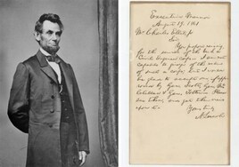 Descubren una carta inédita que Abraham Lincoln escribió durante la guerra civil americana