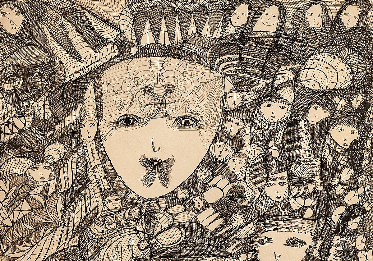 Una de las obras de Madge Gill