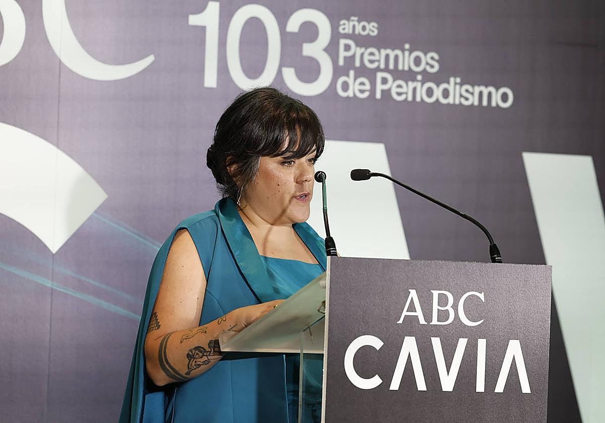 Flavita Banana, durante su discurso como premio Mingote