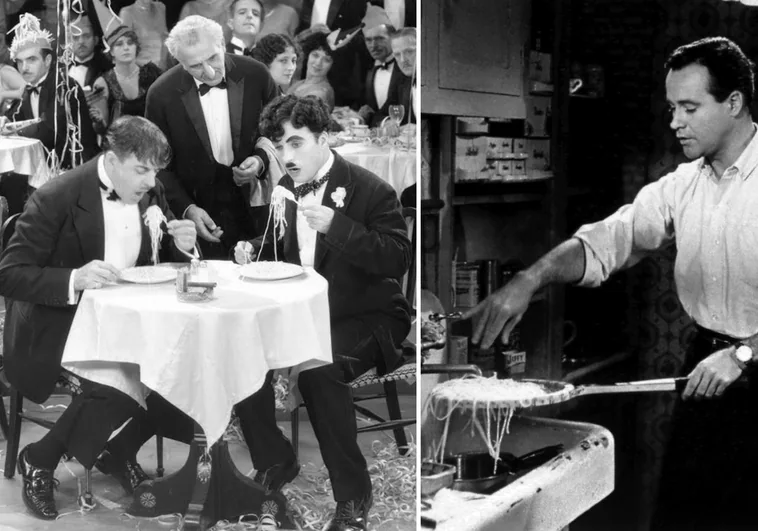 Comilona en 'Luces de la ciudad' y Jack Lemmon en 'El apartamento'