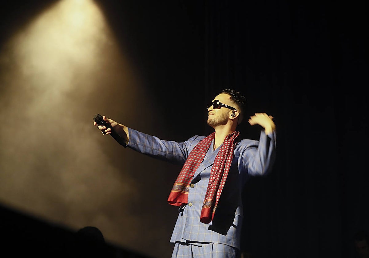 C. Tangana, durante una actuación en Zaragoza