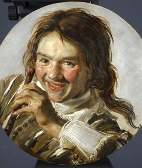 Imagen secundaria 2 - Arriba, 'El pescador', ca. 1638. Detalle. Sobre estas líneas, a la izquierda, 'Niño sonriendo con una copa de vino', ca. 1630. A la derecha, 'Niño sonriendo con una flauta', ca. 1630