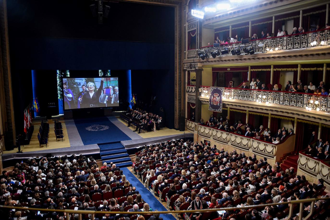 Aspecto del interior del Teatro Campoamor de Oviedo