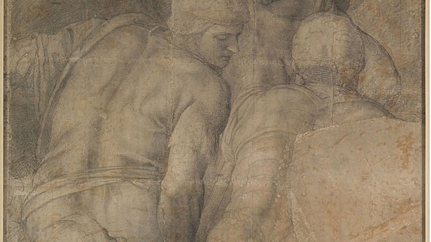 'Grupo de soldados', dibujo de Miguel Ángel