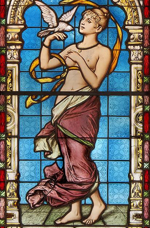 Casa Mayer, 'Amor', 1890. Vidriera. Detalle