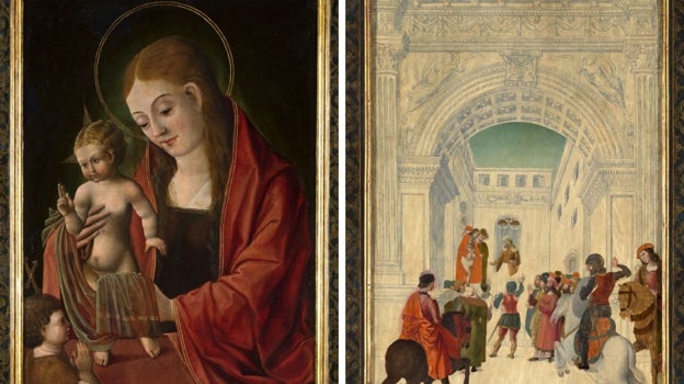 Artista anónimo. 'La Virgen con el Niño y san Juanito' (anverso) y 'Cristo mostrado al pueblo' (reverso)