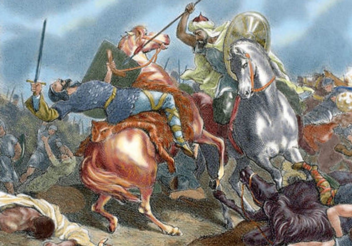 La derrota del rey visigodo Don Rodrigo en la batalla de Guadalete  fue decisiva en la conquista de  España por los musulmanes, facilitada por el conde don Julián