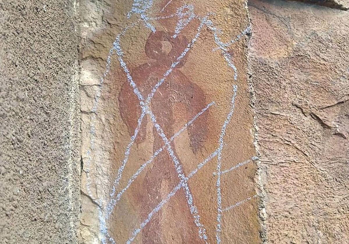 La pintura rupestre vandalizada de Peña Piñera