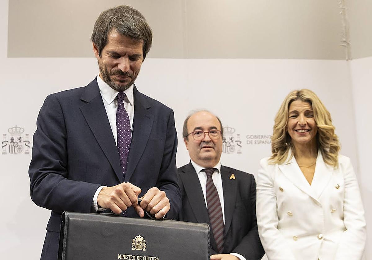 Ernest Urtasun, Miquel Iceta y Yolanda Díaz