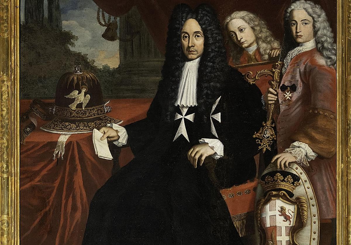 'Retato del Gran Maestre Antonio Manoel de Vilhena con pajes'. Patrimonio Malta-Palacio del Gran Maestre.