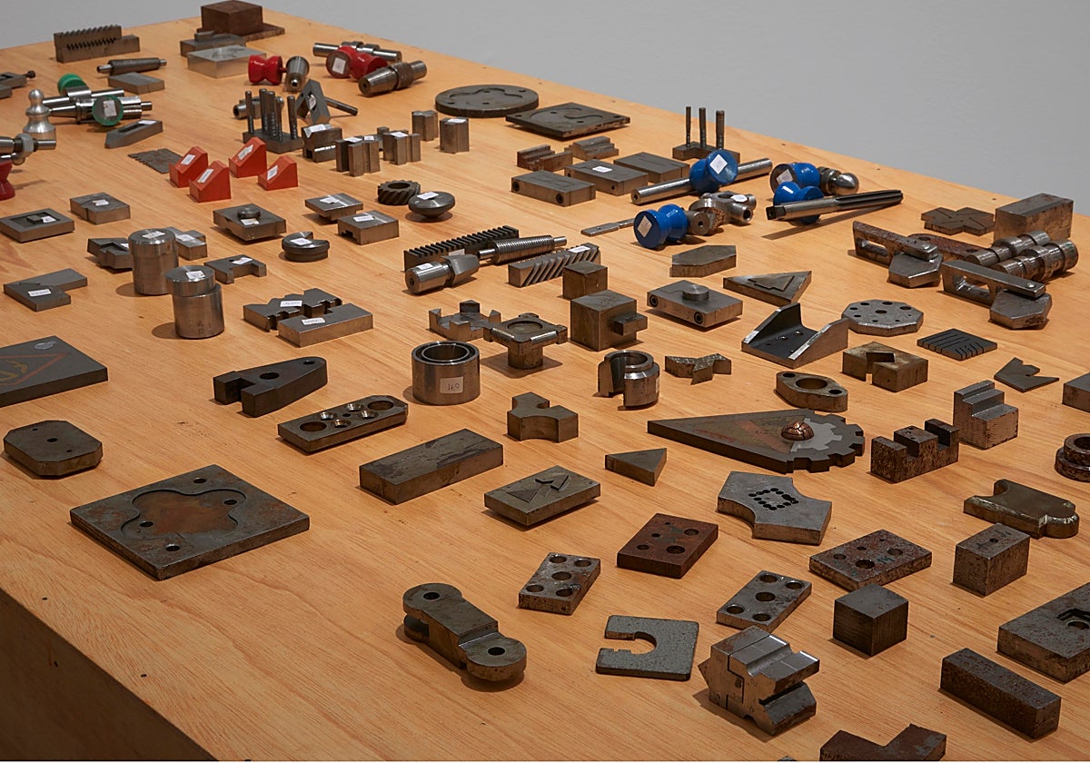 Detalle de una de las obras de 'Vista parcial', de Aranberri en el Museo Reina Sofía