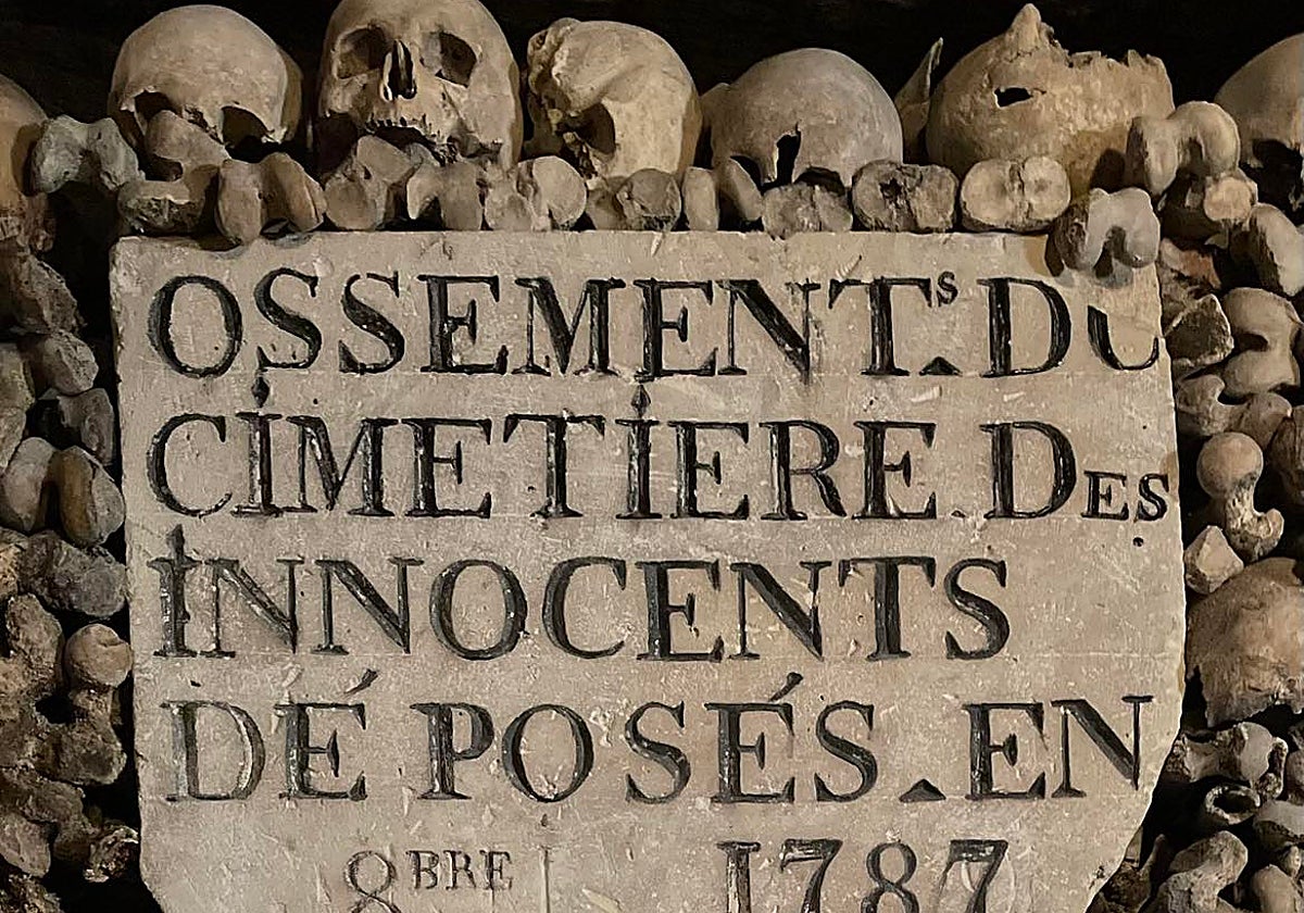 Un escrito de las catacumbas de París