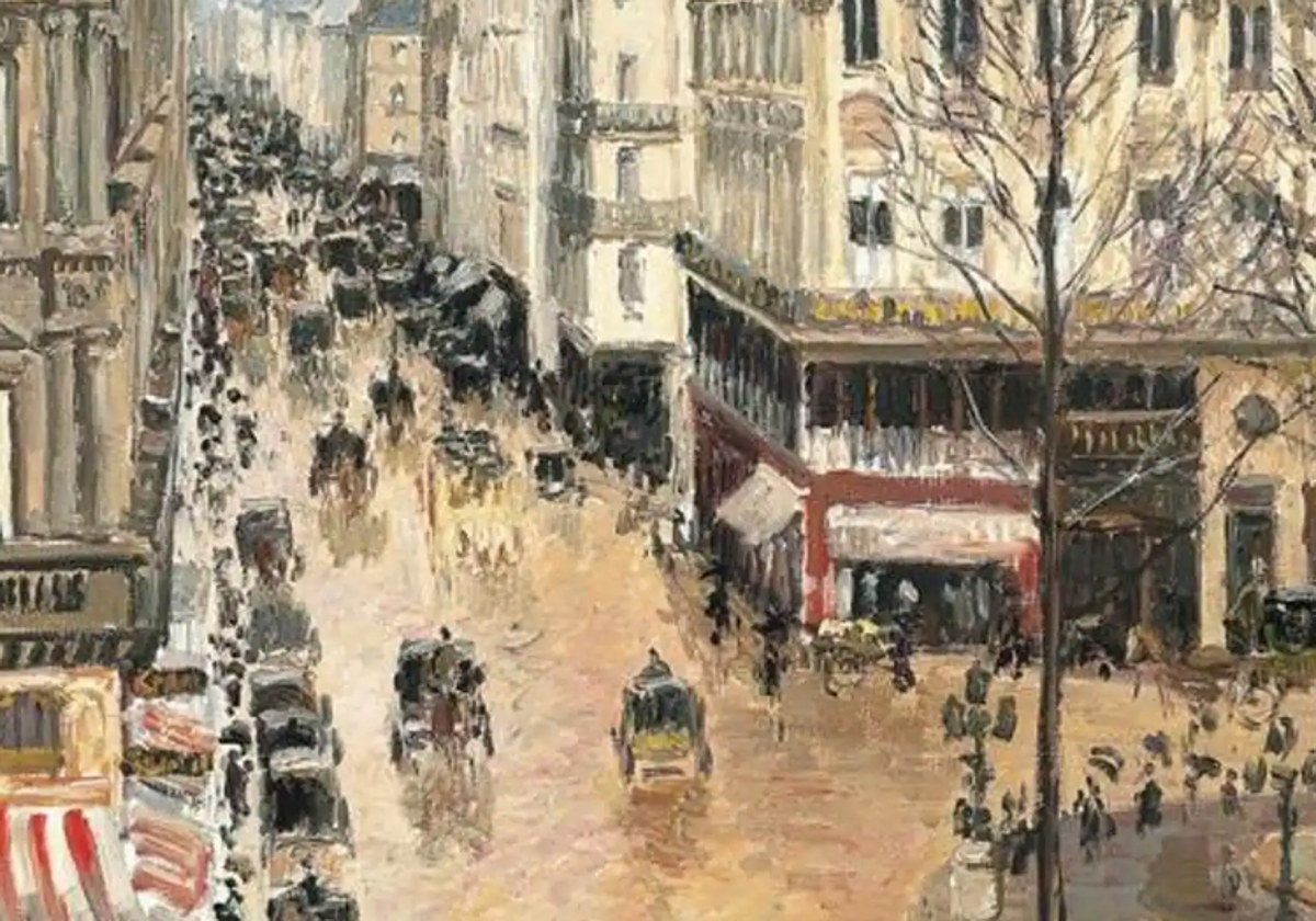 'Rue Saint-Honoré por la tarde. Efecto de lluvia' (1897), de Pissarro