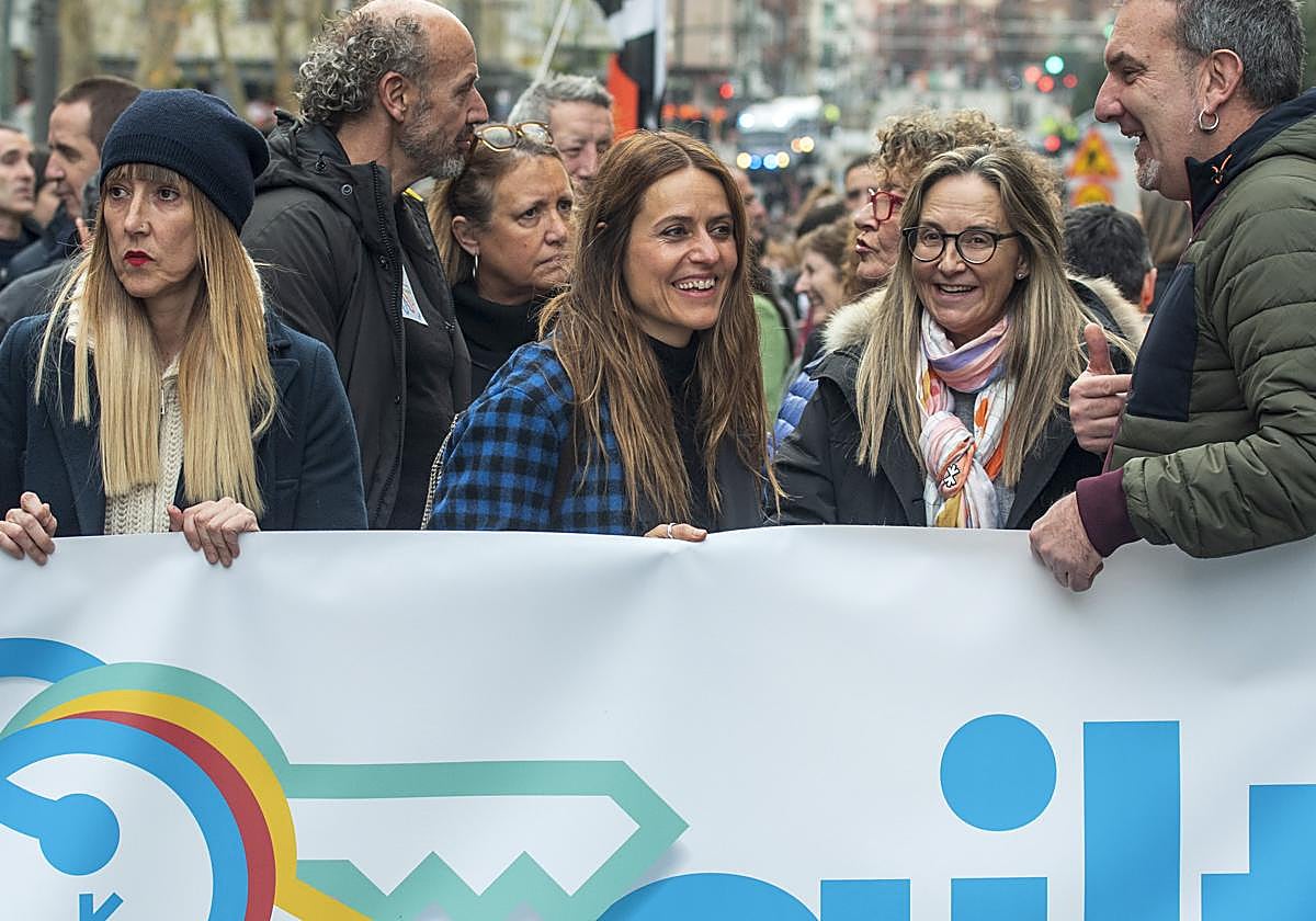 La actriz Itziar Ituño en la manifestación.