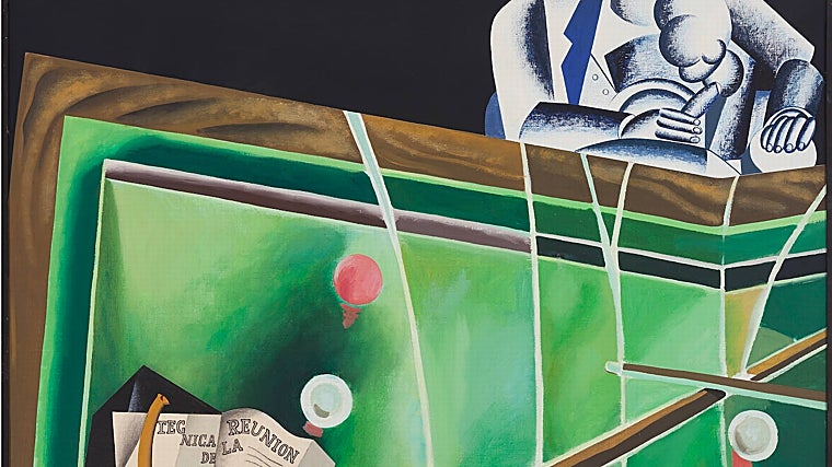 'Técnica de reunión', acrílico sobre lienzo de 1977