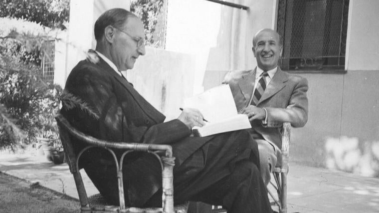 Vicente Aleixandre con Jorge Guillén en Velintonia