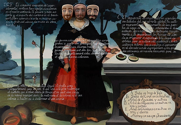 Sandra Gamarra. 'Máscaras mestizas I', 2023