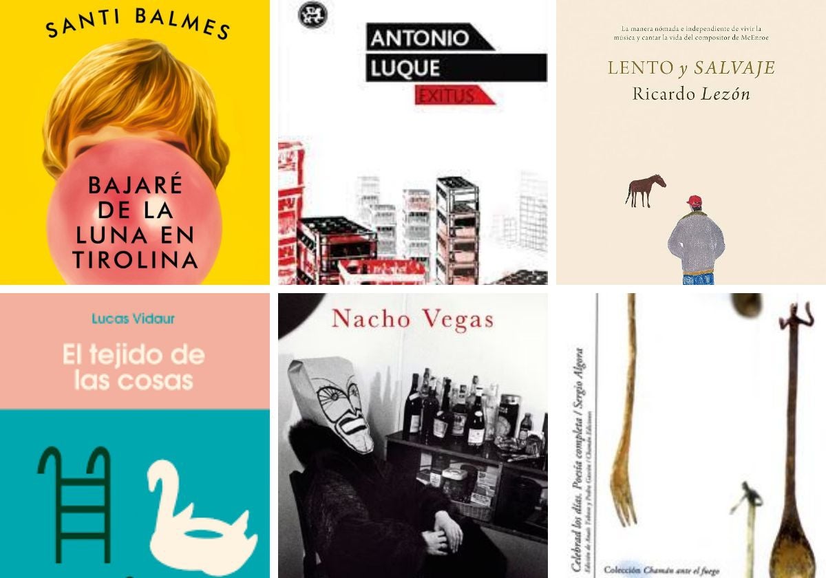 Montaje con portadas de distintos libros con autores llegados de la música alternativa