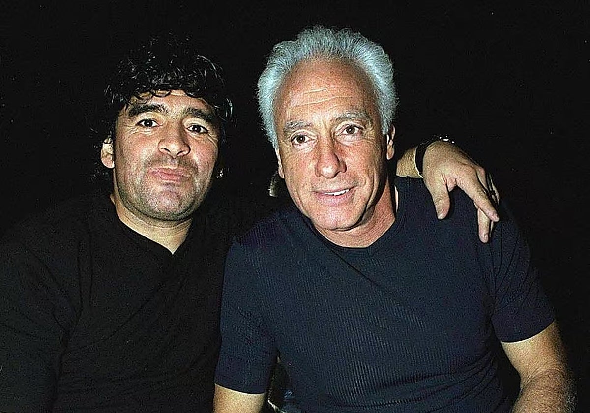 Guillermo Coppola con Maradona