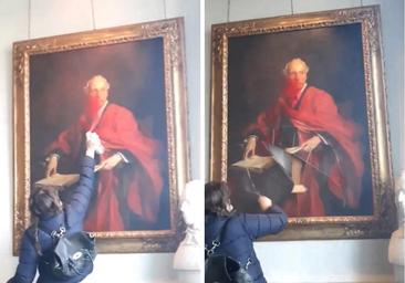 Una activista propalestina pinta y acuchilla un cuadro de la Universidad de Cambridge