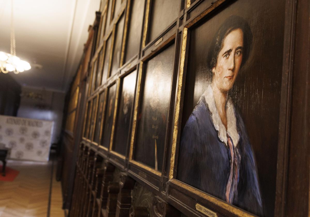 Retrato de Clara Campoamor en el Ateneo de Madrid