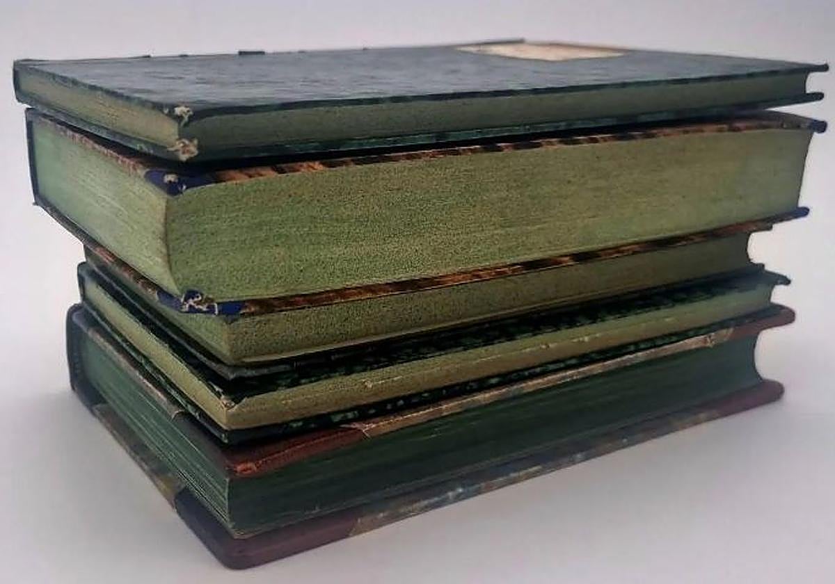 Varios de los libros afectados